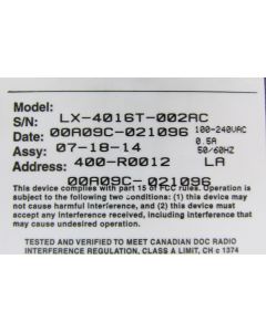 LX-4016T-002AC - AS-IS